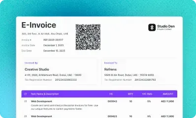 Screenshot of Refrens — The e-invoicing feature as the vendor presents it